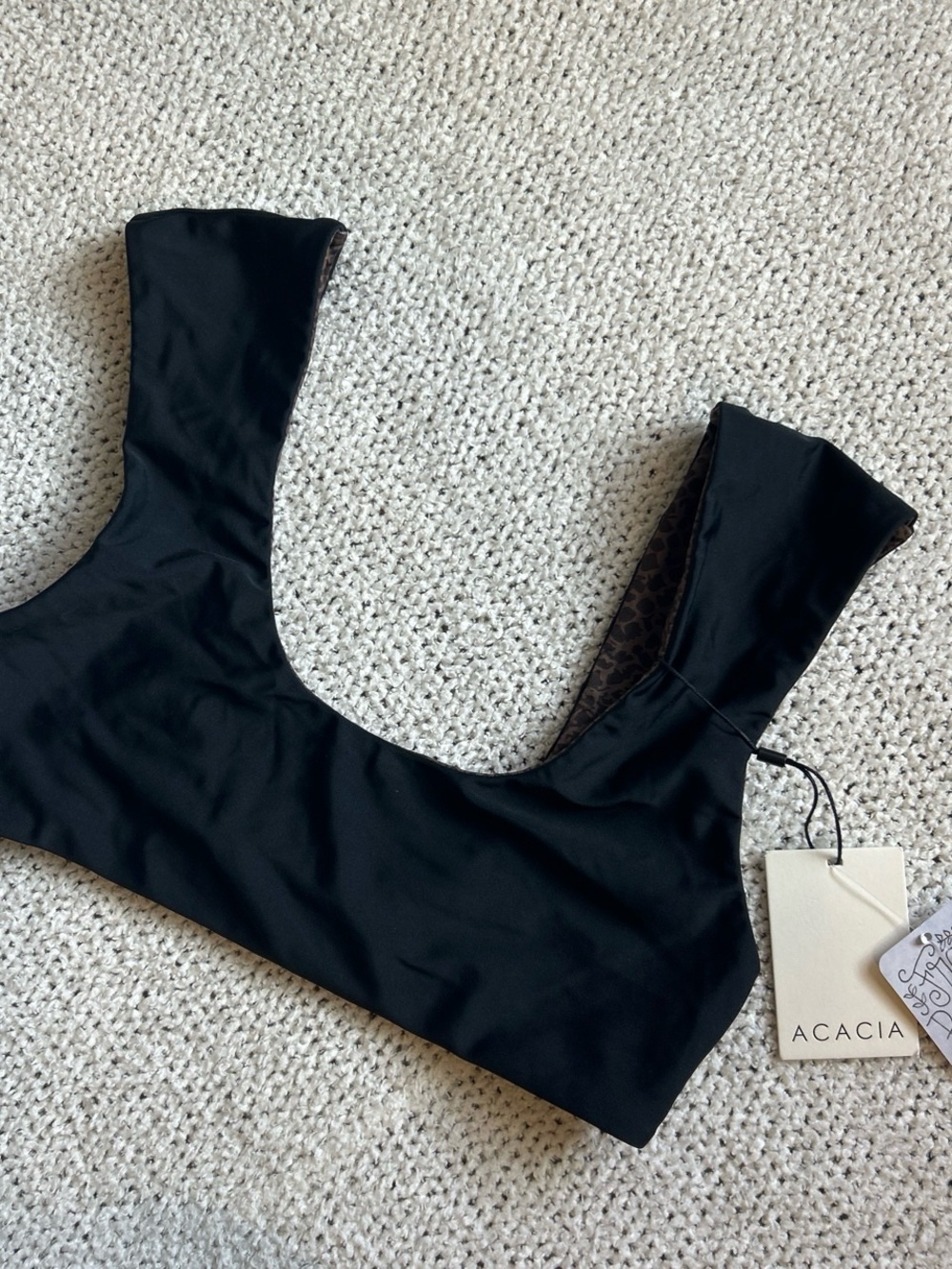 Acacia Swimwear Nara Bikini Top in Black NWT 🖤